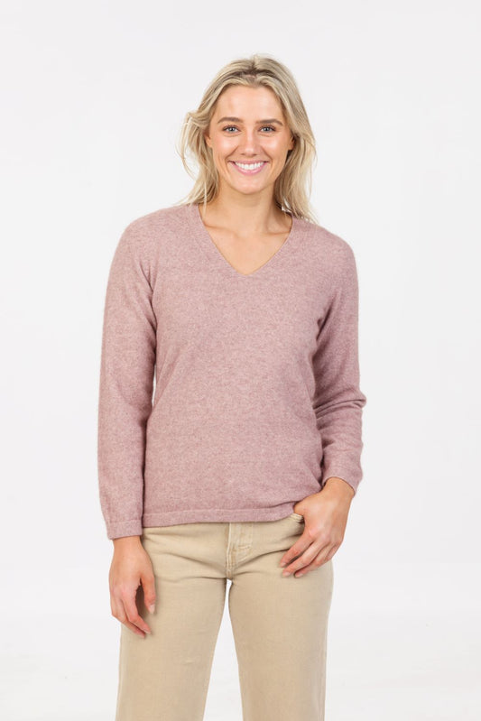 Vee Neck Plain Sweater