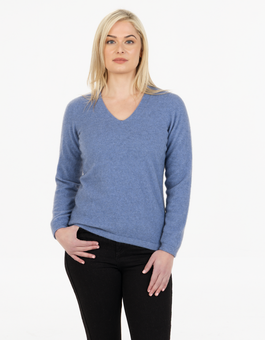 Vee Neck Plain Sweater