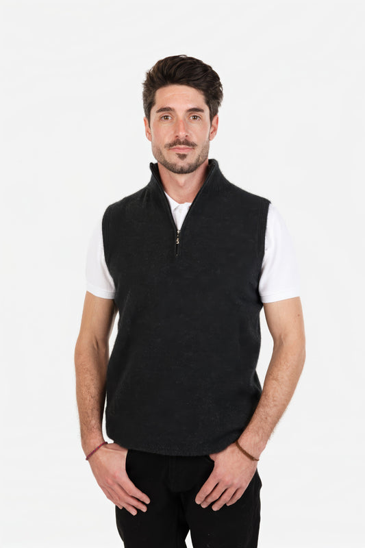 Sleeveless Half Zip Vest