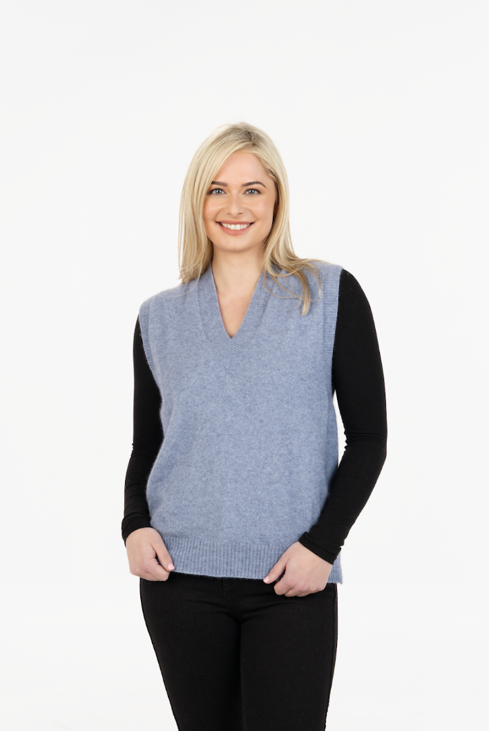 Relaxed Vee Neck Vest