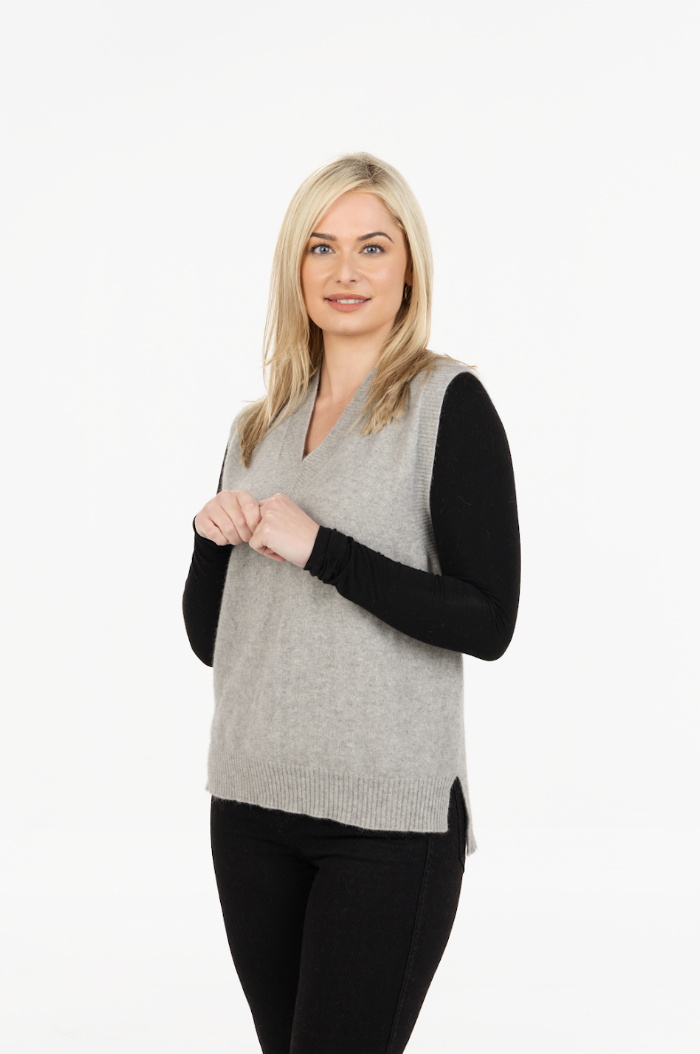 Relaxed Vee Neck Vest