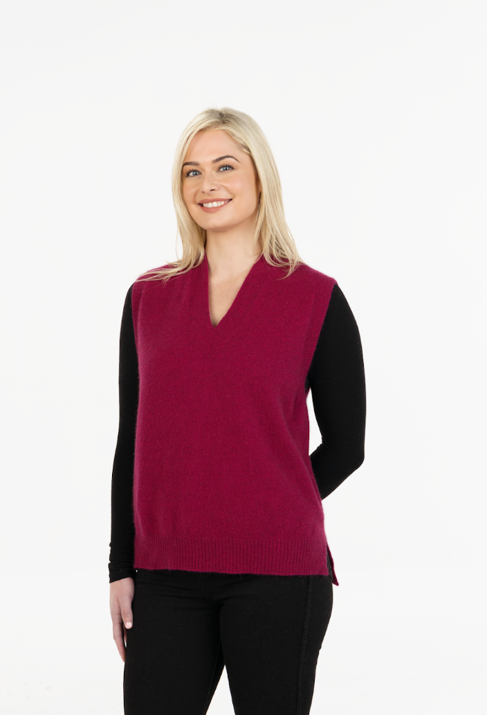 Relaxed Vee Neck Vest